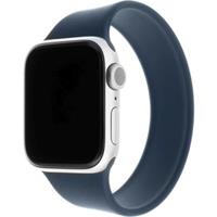 FIXED provlékací silikonový řemínek Apple Watch 42/44/45mm XS modrý