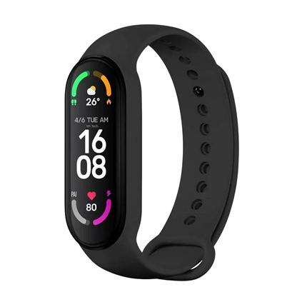 FIXED Silicone Strap Silikonový řemínek pro Xiaomi Band 7 & Mi Band 6 & Mi Band 5 černá