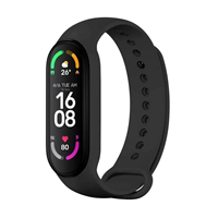FIXED Silicone Strap Silikonový řemínek pro Xiaomi Band 7 & Mi Band 6 & Mi Band 5 černá