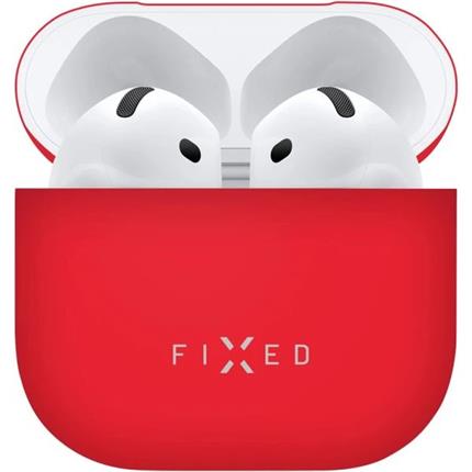 FIXED Silky silikonové pouzdro pro Apple AirPods 4 červené