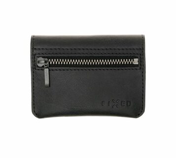 FIXED Tripple Wallet Kožená peněženka z pravé hovězí kůže černá