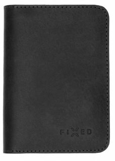 FIXED Wallet XL Kožená peněženka z pravé hovězí kůže černá