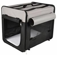 Flamingo Smart Top Plus Přepravka pro psy černo-šedá 94x56x71cm
