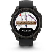 Garmin fenix® E – 47 mm, AMOLED, Slate grey steel / Černý silikonový řemínek, EU