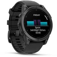 Garmin fenix® E – 47 mm, AMOLED, Slate grey steel / Černý silikonový řemínek, EU
