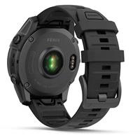Garmin fenix® E – 47 mm, AMOLED, Slate grey steel / Černý silikonový řemínek, EU