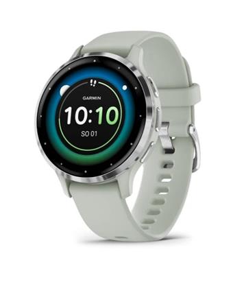 Garmin Venu 3S, Silver/Sage grey, Silicone band