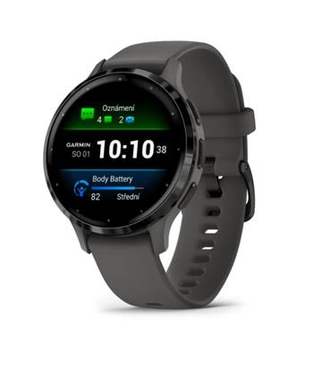 Garmin Venu 3S, Slate/Gray, Silicone band