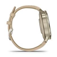 Garmin Venu 4 (41 mm) Zlaté / Bílý silikonový řemínek a Light Sand kožený řemínek, EU (upravit kartu)
