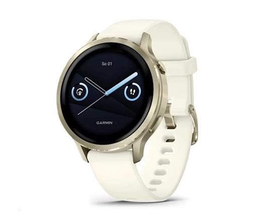 Garmin Venu® 4 - 41 mmLunar Gold / Bone silikonový řemínek