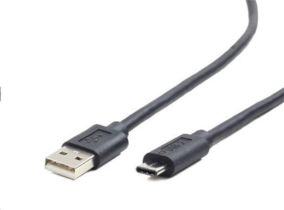 Gembird USB 2.0 AM to Type-C cable (AM/CM), 1m, černá