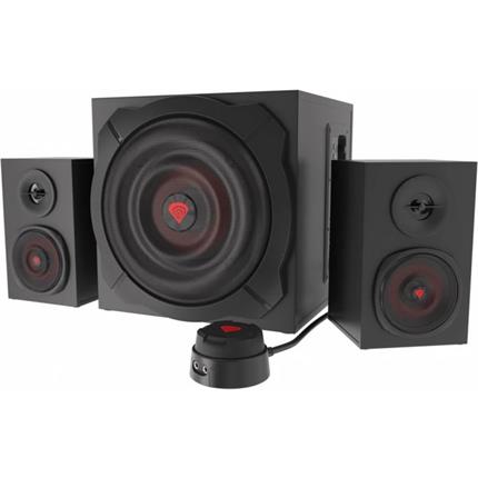 Genesis HELIUM 610BT, Reproduktory 2.1 60W drátové + bezdrátové připojení Bluetooth, dřevo