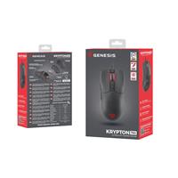Genesis herní optická myš KRYPTON 750 8000DPI RGB, SW, černá