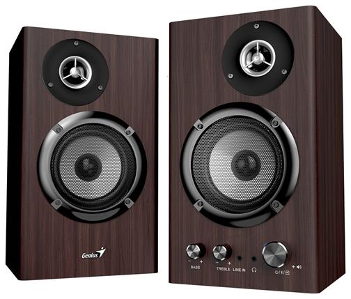 GENIUS repro SP-HF1812 Dark Brown/ 2.0/ 50W/ Bluetooth 5.3/ dřevěné/ barva tmavé dřevo