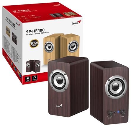 GENIUS repro SP-HF400 Dark Brown/ 2.0/ 10W/ dřevěné/ barva tmavé dřevo