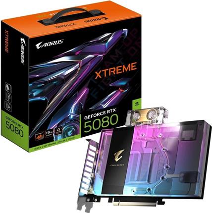 Gigabyte AORUS NVIDIA GeForce RTX 5080 XTREME WATERFORCE WB 16G