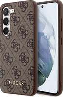 Guess PU 4G Metal Logo kryt Samsung Galaxy S23 hnědý