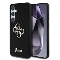 Guess PU Fixed Glitter 4G Metal Logo kryt Samsung Galaxy S25+ černý