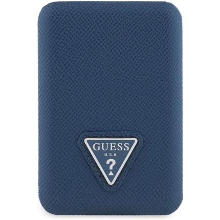 Guess PU Grained Triangle Logo MagSafe powerbanka 5000mAh modrá