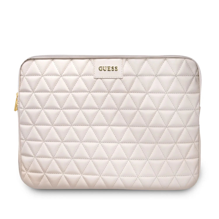 GUESS Quilted pouzdro pro notebook 13" růžová