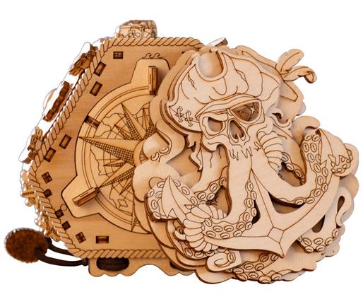 Hlavolam EscapeWelt 3D dřevěný Blackbeard's Compass