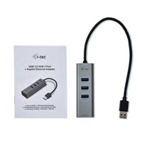 i-tec Metal HUB 3 Port USB 3.0 + Gigabit Ethernet