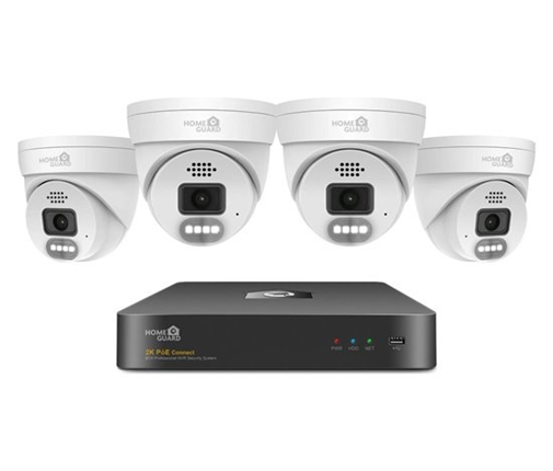 iGET HOMEGUARD HGNVK84804 - kamerový PoE set 2K NVR 8CH + 4x venkovní kamera se zvukem