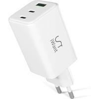 iWant 65W GaN nabíjecí adaptér bílý
