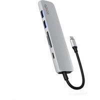 iWant 6v1 hliníkový hub 8K s USB-C stříbrný