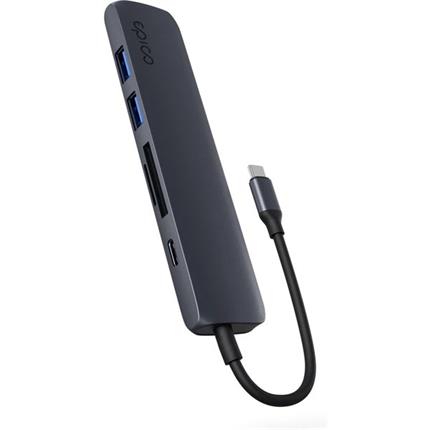 iWant 6v1 hliníkový hub 8K s USB-C temně inkoustový