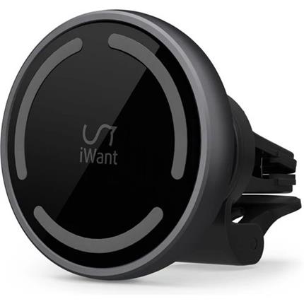 iWant Air MagSafe držák do auta s bezdrátovým nabíjením vesmírně šedý