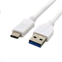 Kabel C-TECH USB 3.0 AM na Type-C kabel (AM/CM), 2m, bílý