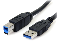 Kabel USB A-B 1,8m USB 3.0, černý