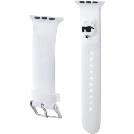 Karl Lagerfeld Choupette Head NFT řemínek Apple Watch 38/40/41 bílý