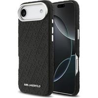 Karl Lagerfeld Grained PU Repeated Logo MagSafe kryt iPhone Air černý