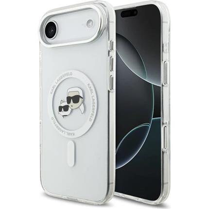 Karl Lagerfeld IML K&CH Heads Metal Frame MagSafe kryt iPhone Air čirý