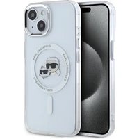 Karl Lagerfeld IML K&CH Heads Metal Frame MagSafe zadní kryt iPhone 15 čirý