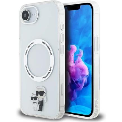 Karl Lagerfeld IML Karl and Choupette MagSafe kryt iPhone 16e čirý