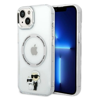 Karl Lagerfeld IML Karl and Choupette NFT MagSafe Kryt iPhone 15 čirý