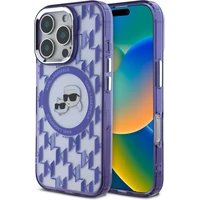 Karl Lagerfeld IML Monogram K&CH Heads MagSafe kryt pro iPhone 16 Pro fialový