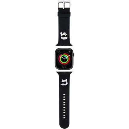 Karl Lagerfeld Karl and Choupette Head NFT řemínek Apple Watch 38/40/41 černý