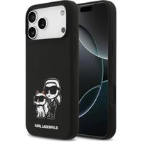 Karl Lagerfeld Liquid Silicone K&CH Sketch MagSafe kryt iPhone 17 Pro Max černý