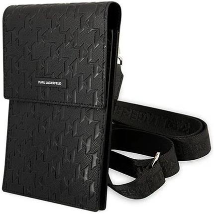 Karl Lagerfeld Monogram Wallet Phone Bag černé