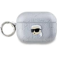 Karl Lagerfeld PU Embossed Karl Head pouzdro AirPods Pro 2 stříbrné