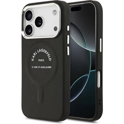 Karl Lagerfeld PU RSG Logo MagSafe kryt iPhone 17 Pro Max černý