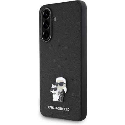 Karl Lagerfeld PU Saffiano Metal Karl and Choupette kryt Samsung Galaxy A36 černý