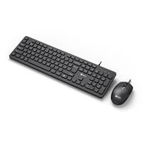 Klávesnice C-TECH KBM-105, drátový combo set s myší, USB, CZ/SK
