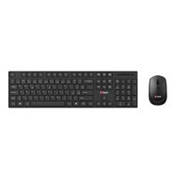 Klávesnice C-TECH WLKMC-03, bezdrátový combo set s myší, černý, USB, CZ/SK