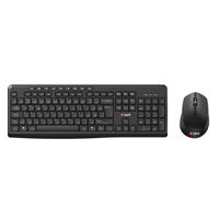 Klávesnice C-TECH WLKMC-04, bezdrátový combo set s myší, černý, USB, CZ/SK