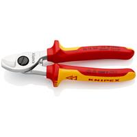 Knipex 95 16 165 T Kabelové nůžky VDE s připevňovacím okem 165mm